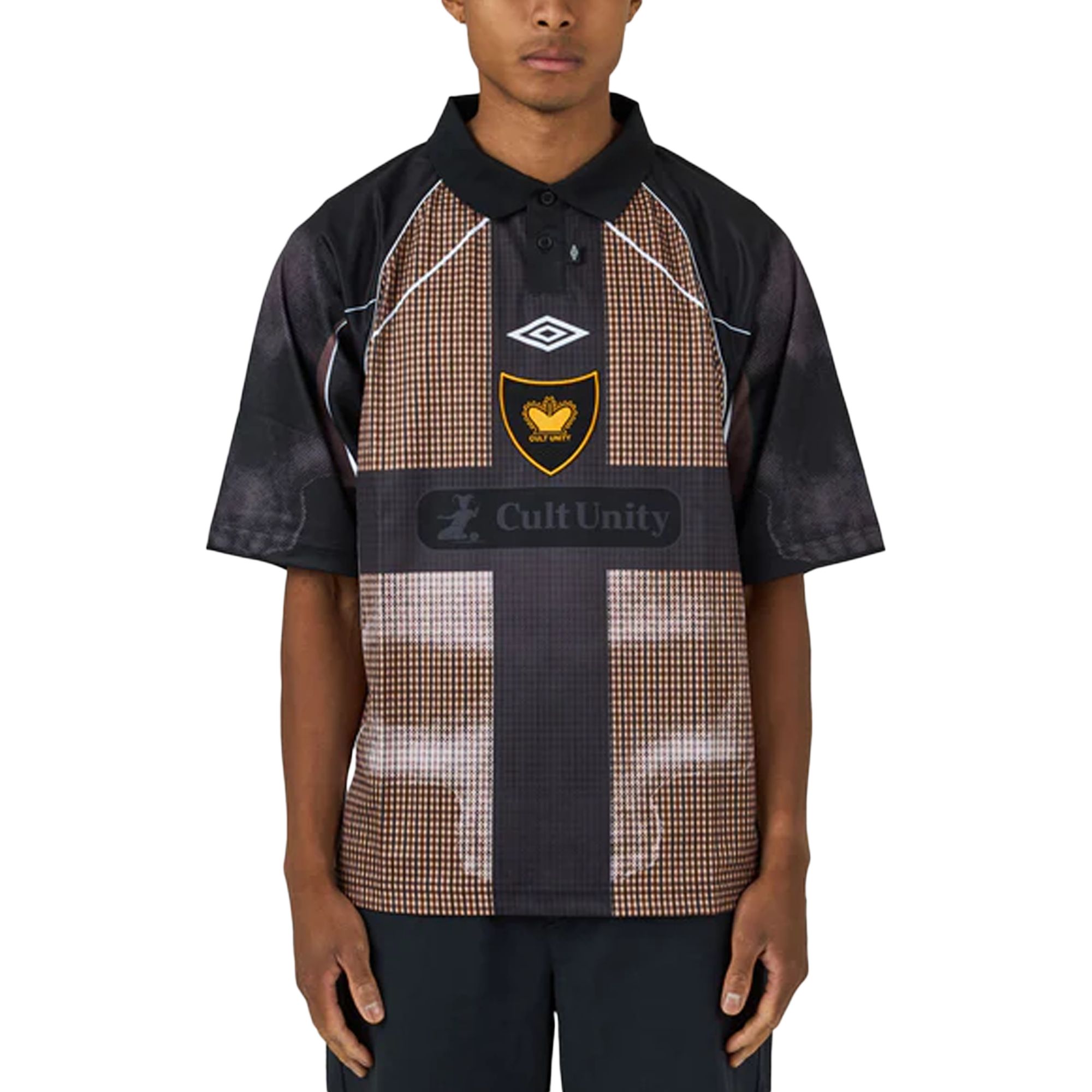 Umbro Cult Unity Check Polo Beige Black