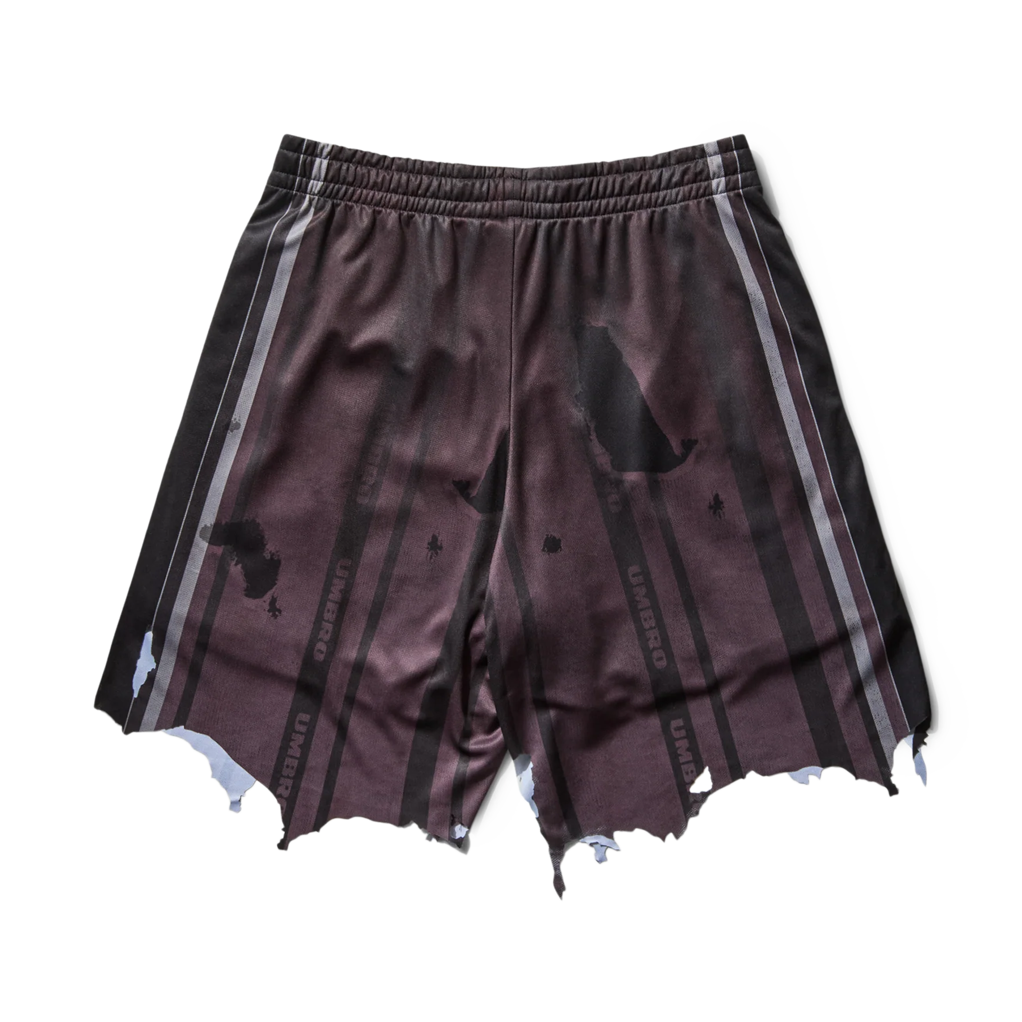 Umbro Distressed Shorts Purple Black