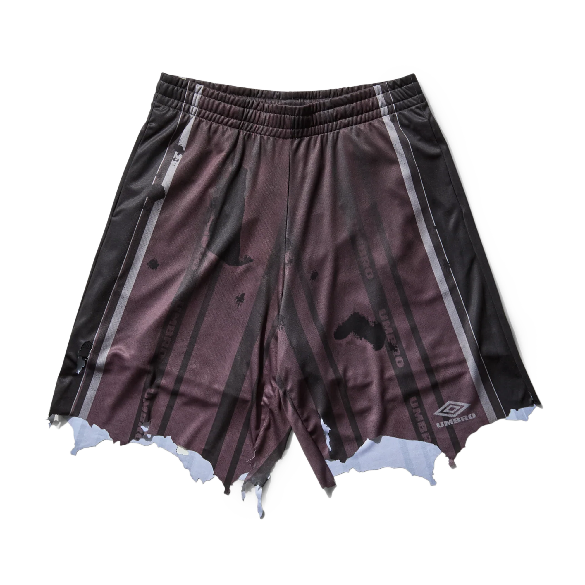 Umbro Distressed Shorts Purple Black