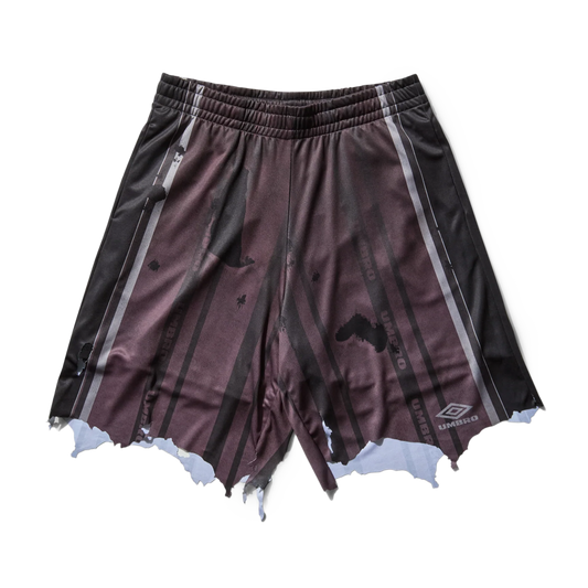 Umbro Distressed Shorts Purple Black