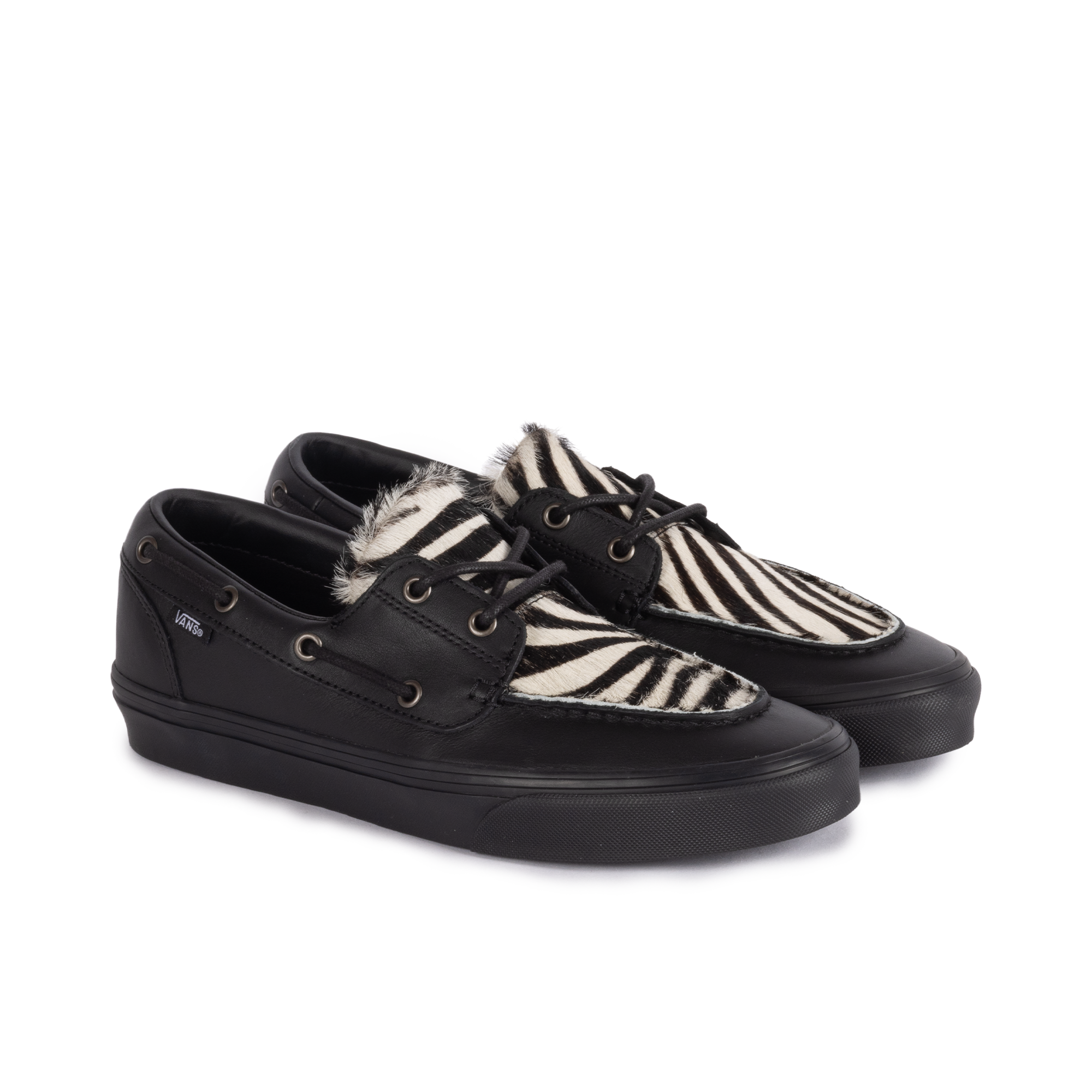 Vans 2-Eyelet Boat Shoe Pony Hair Black