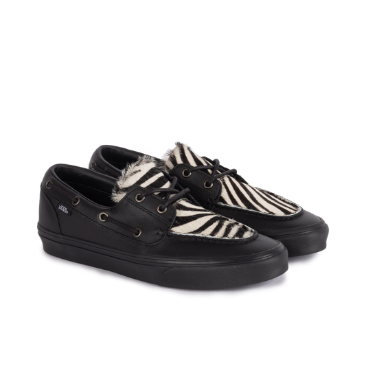 Vans 2-Eyelet Boat Shoe Pony Hair Black