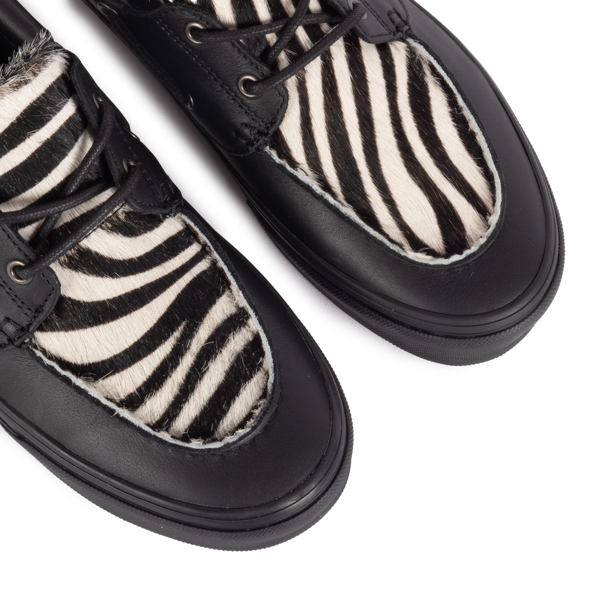 Vans 2-Eyelet Boat Shoe Pony Hair Black