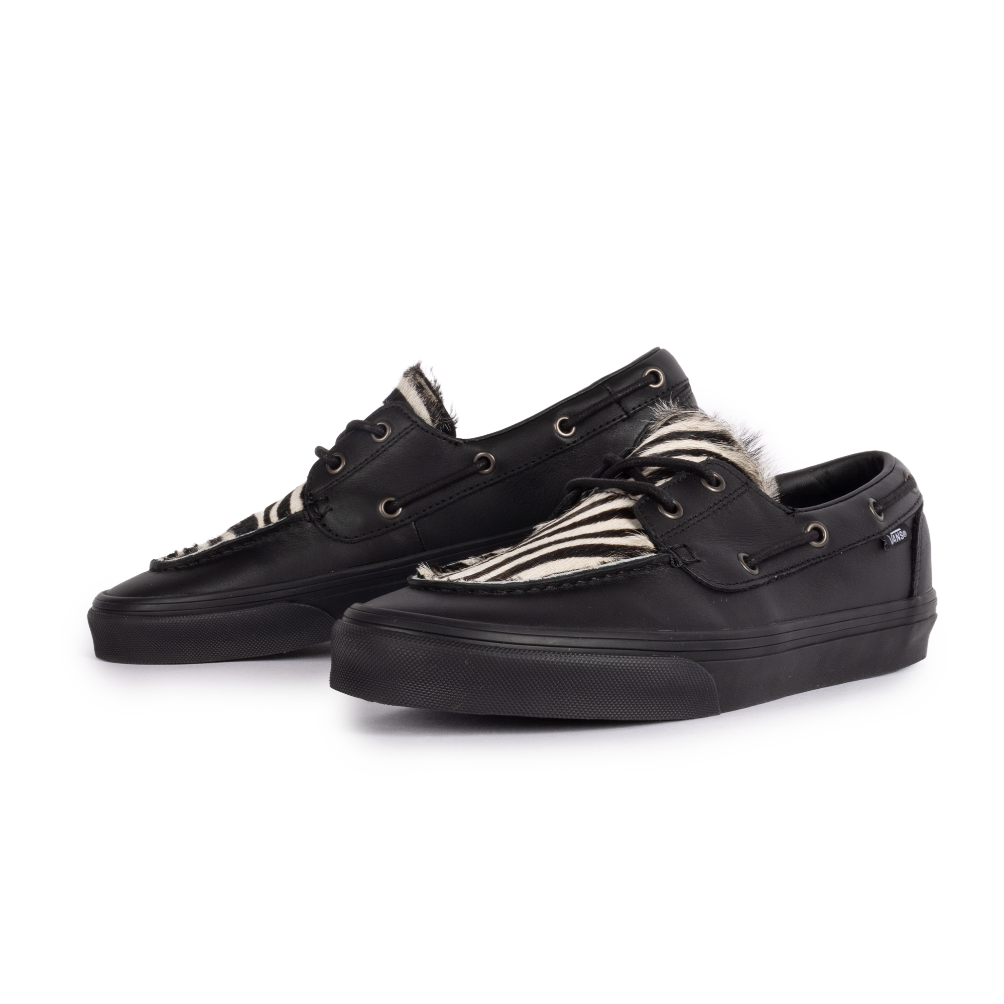 Vans 2-Eyelet Boat Shoe Pony Hair Black