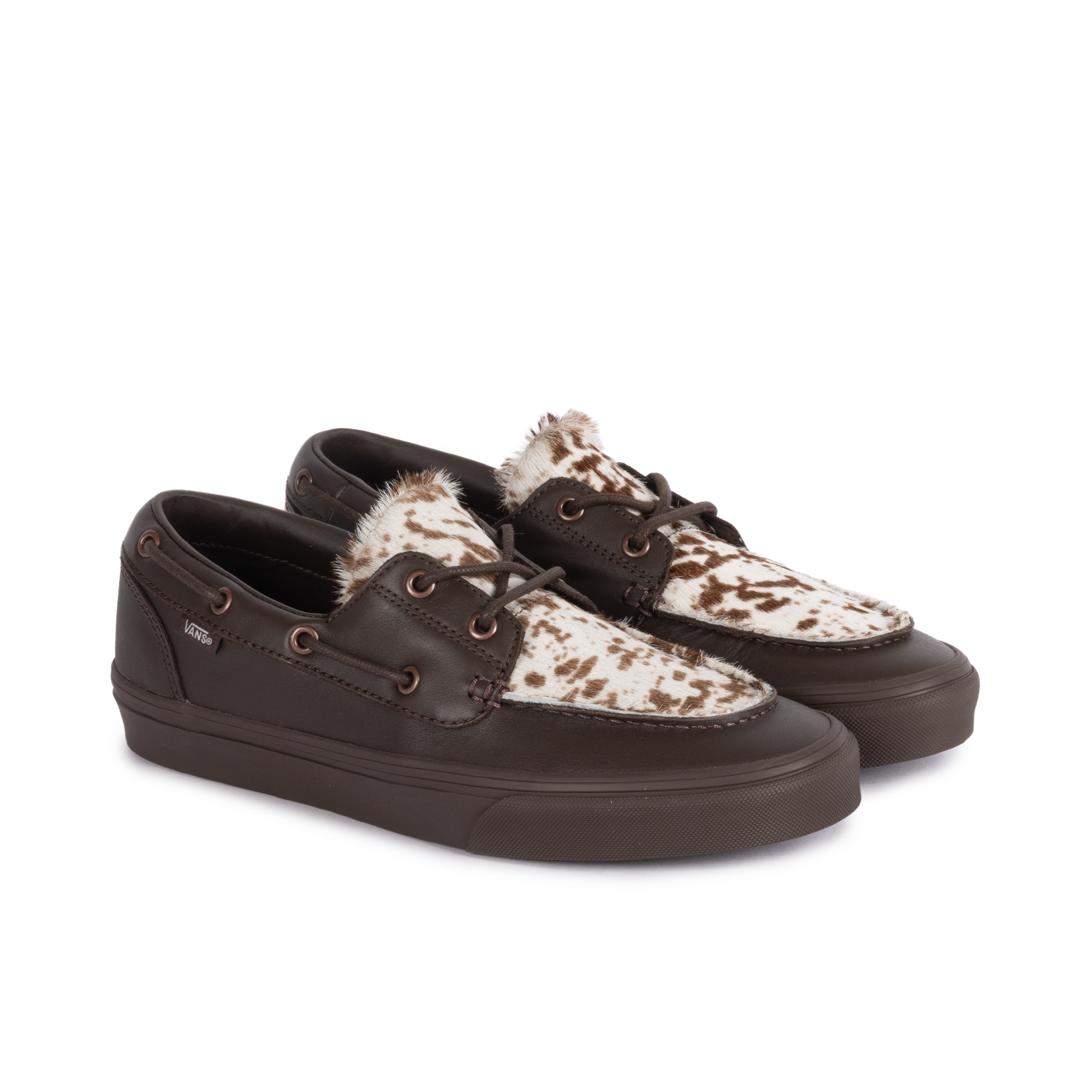 Vans 2-Eyelet Boat Shoe Pony Hair Dark Brown