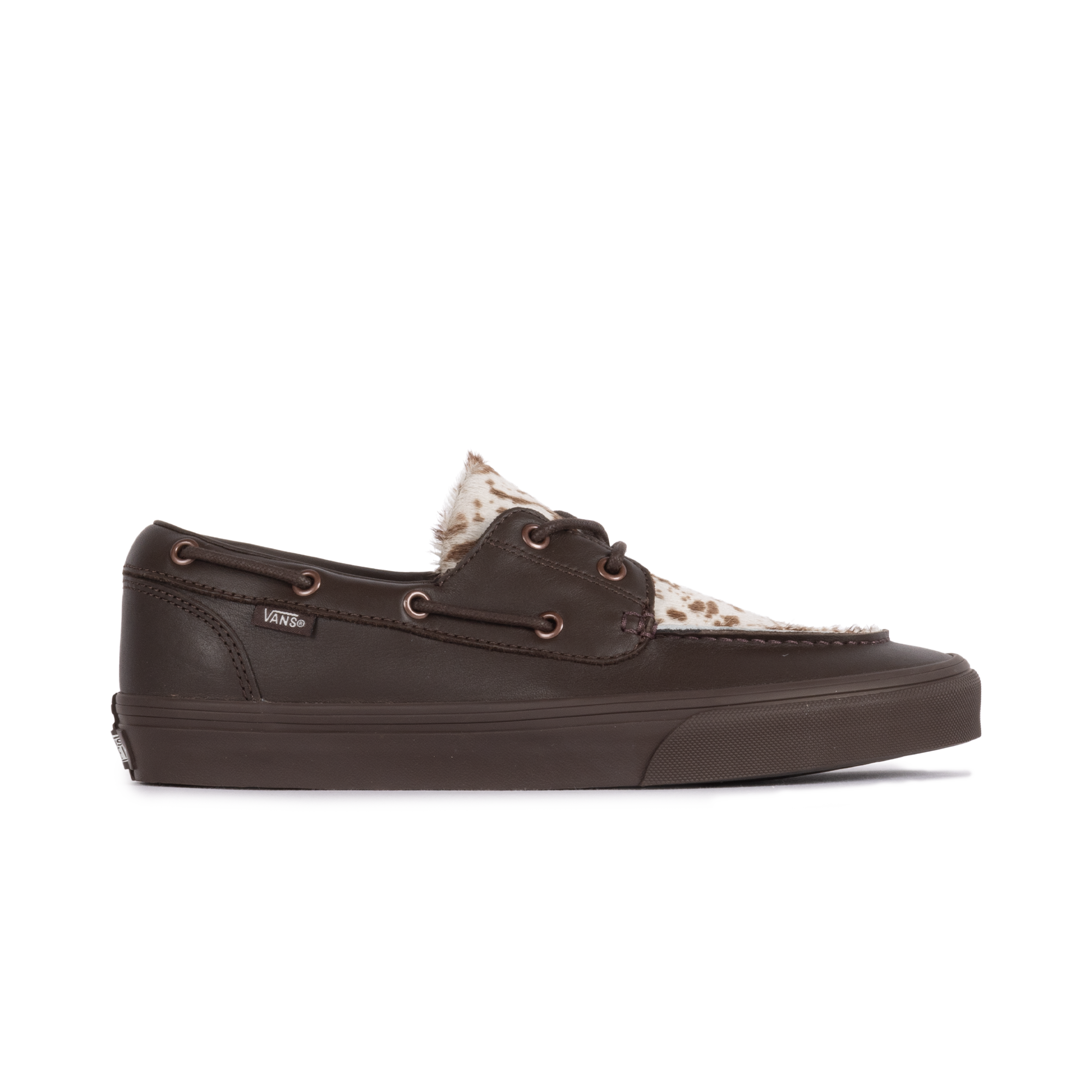 Vans 2-Eyelet Boat Shoe Pony Hair Dark Brown