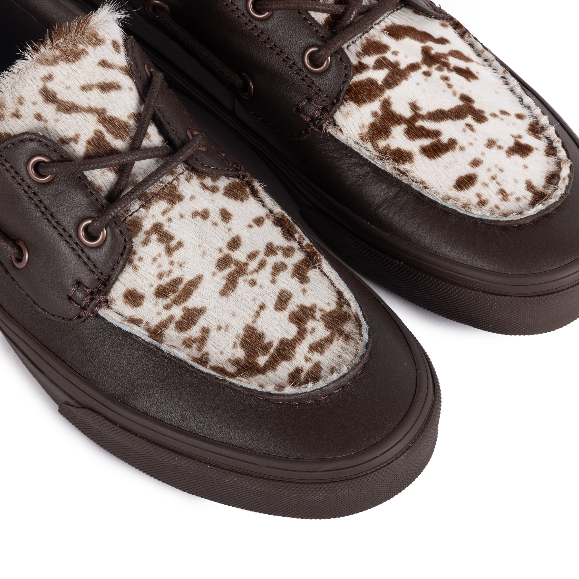 Vans 2-Eyelet Boat Shoe Pony Hair Dark Brown