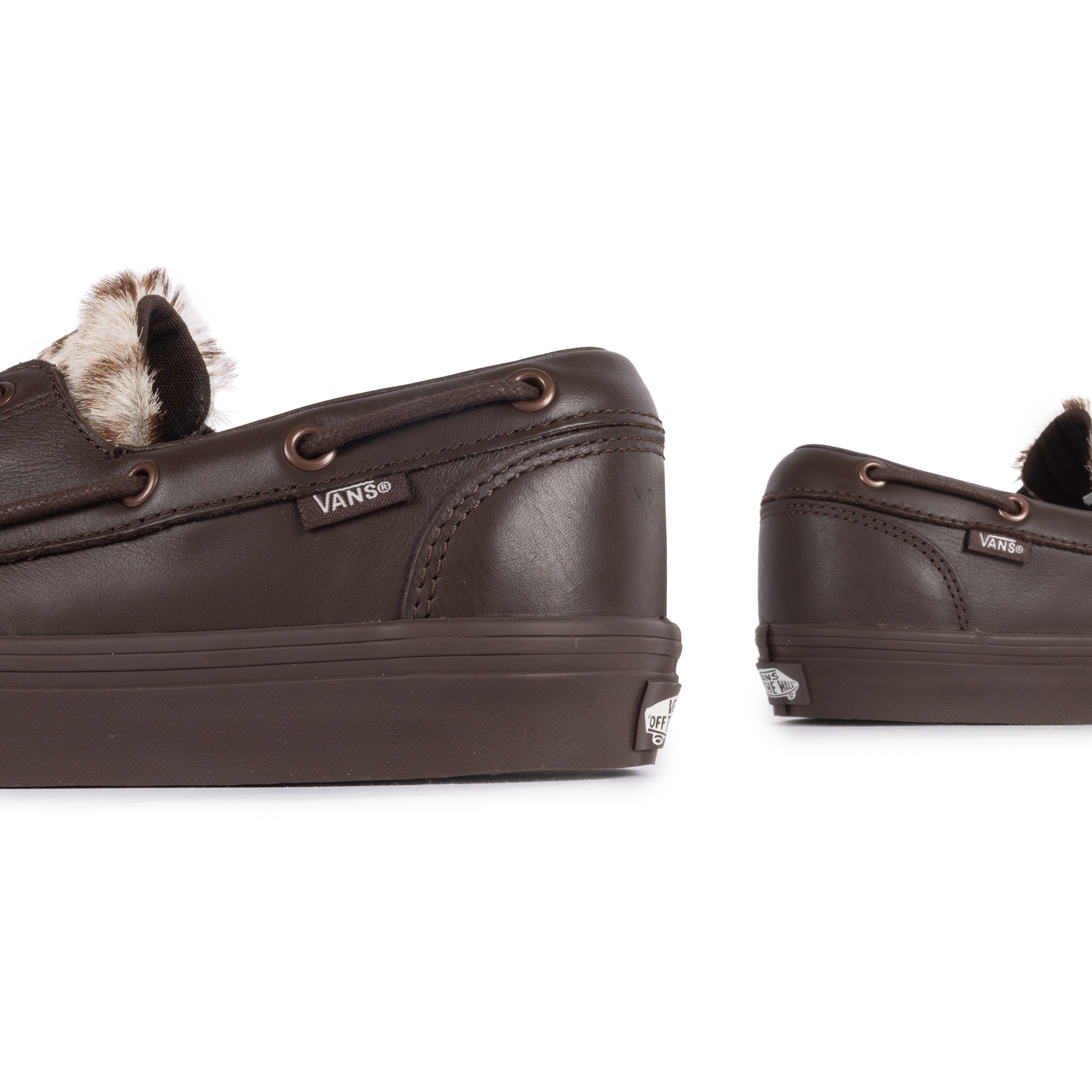 Vans 2-Eyelet Boat Shoe Pony Hair Dark Brown