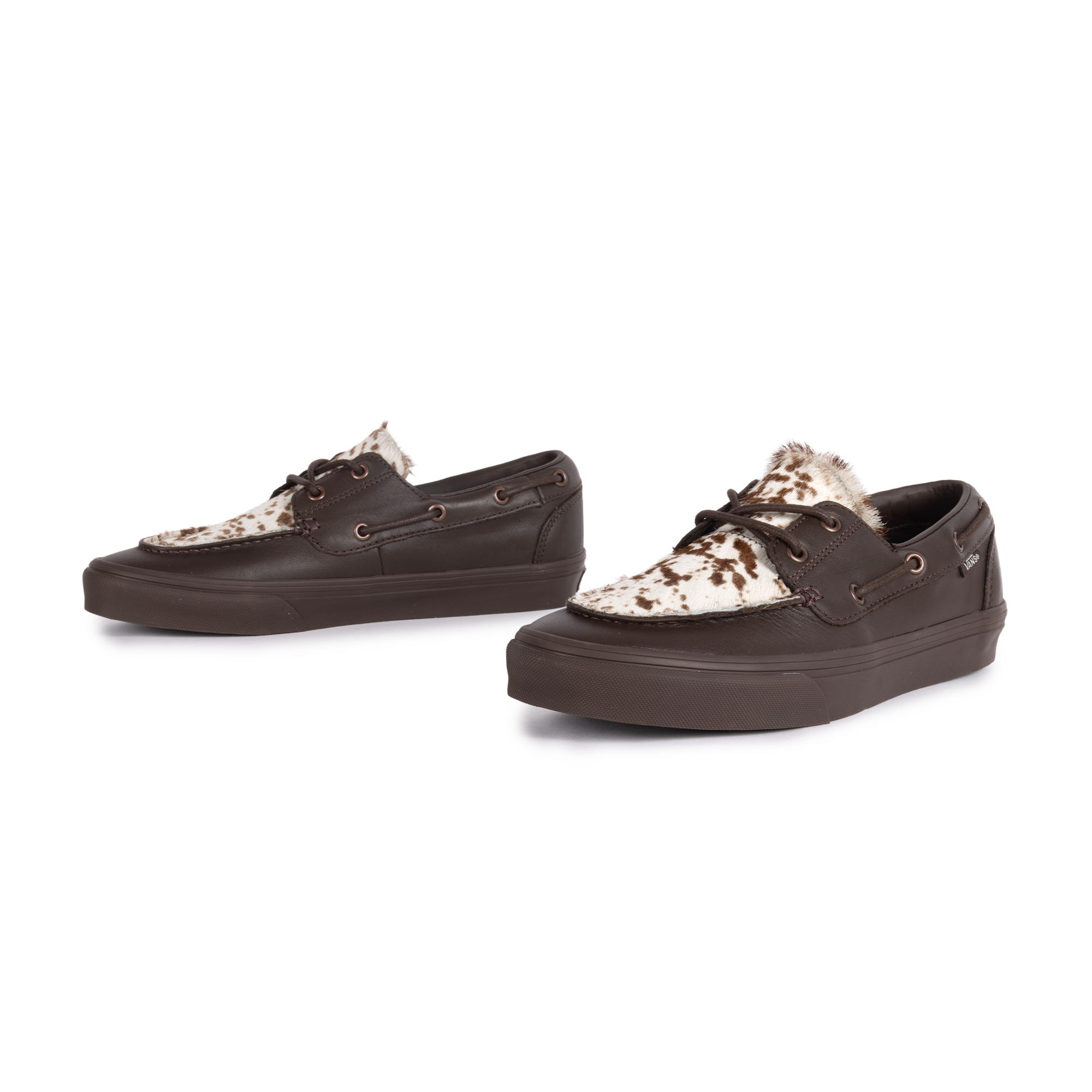 Vans 2-Eyelet Boat Shoe Pony Hair Dark Brown