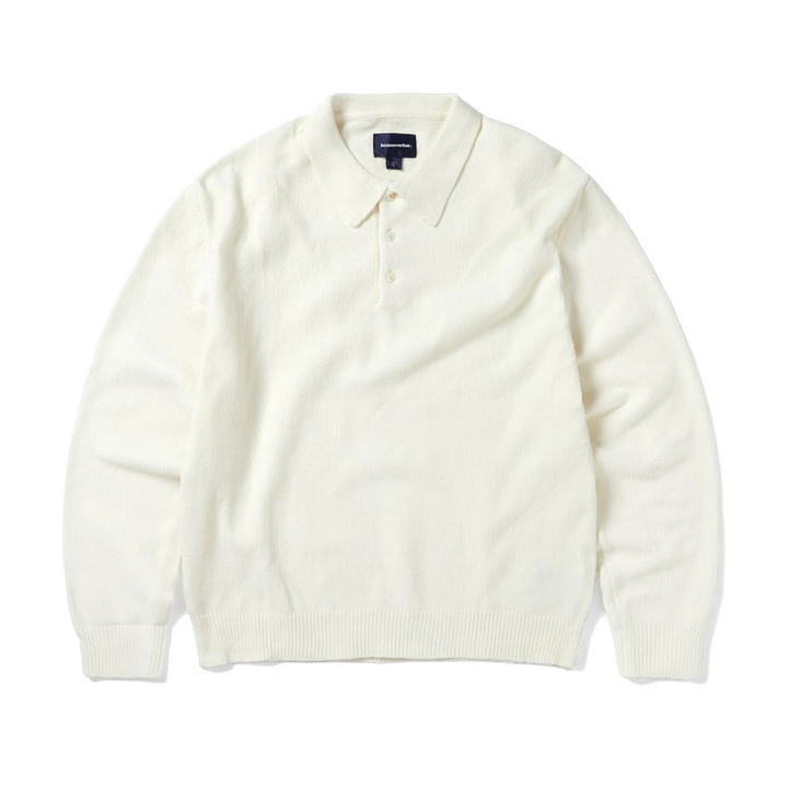 thisisneverthat Velvet Knit Polo Off White