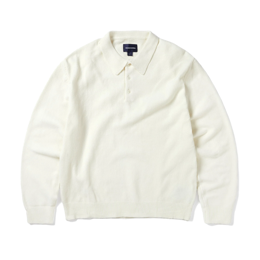 thisisneverthat Velvet Knit Polo Off White