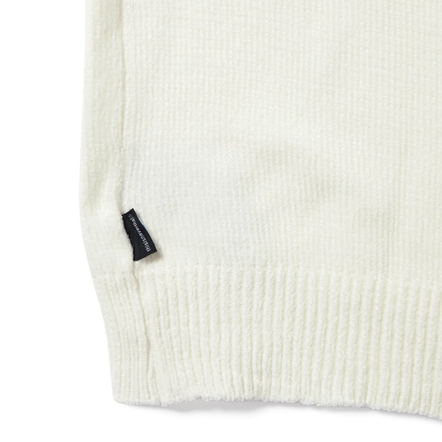 thisisneverthat Velvet Knit Polo Off White