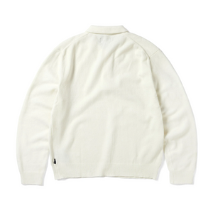 thisisneverthat Velvet Knit Polo Off White