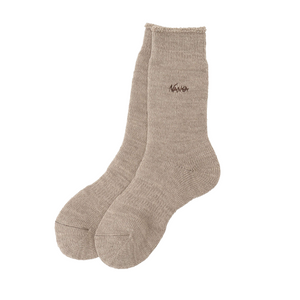 Nanga Warm Pile Room Socks Beige