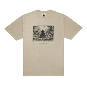 Real Bad Man Warning T-Shirt Beige