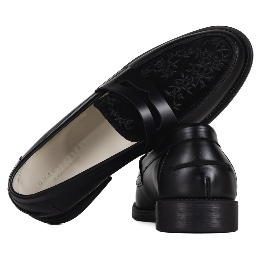 Duke + Dexter Wilde Black Vine Penny Loafer