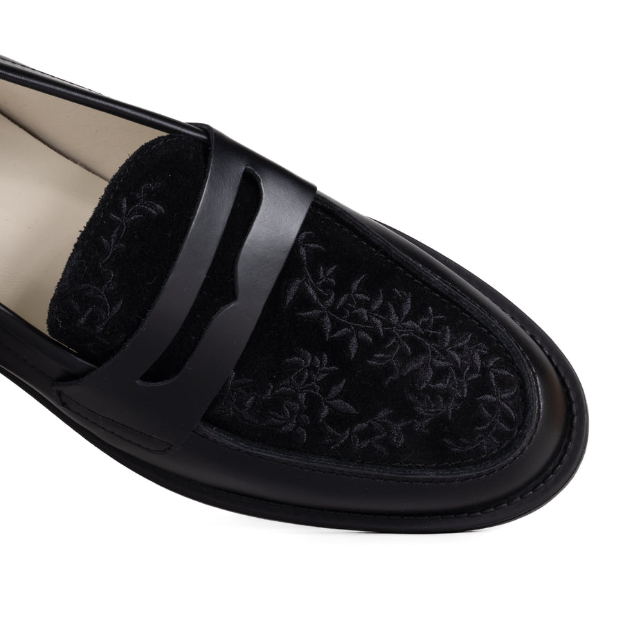 Duke + Dexter Wilde Black Vine Penny Loafer