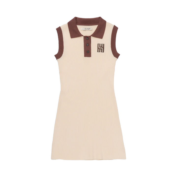 Honor The Gift Womens Ribbed Tennis Dress Cream