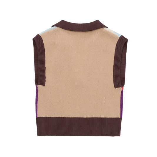 Honor The Gift Women's Collared Sweater Vest Brown