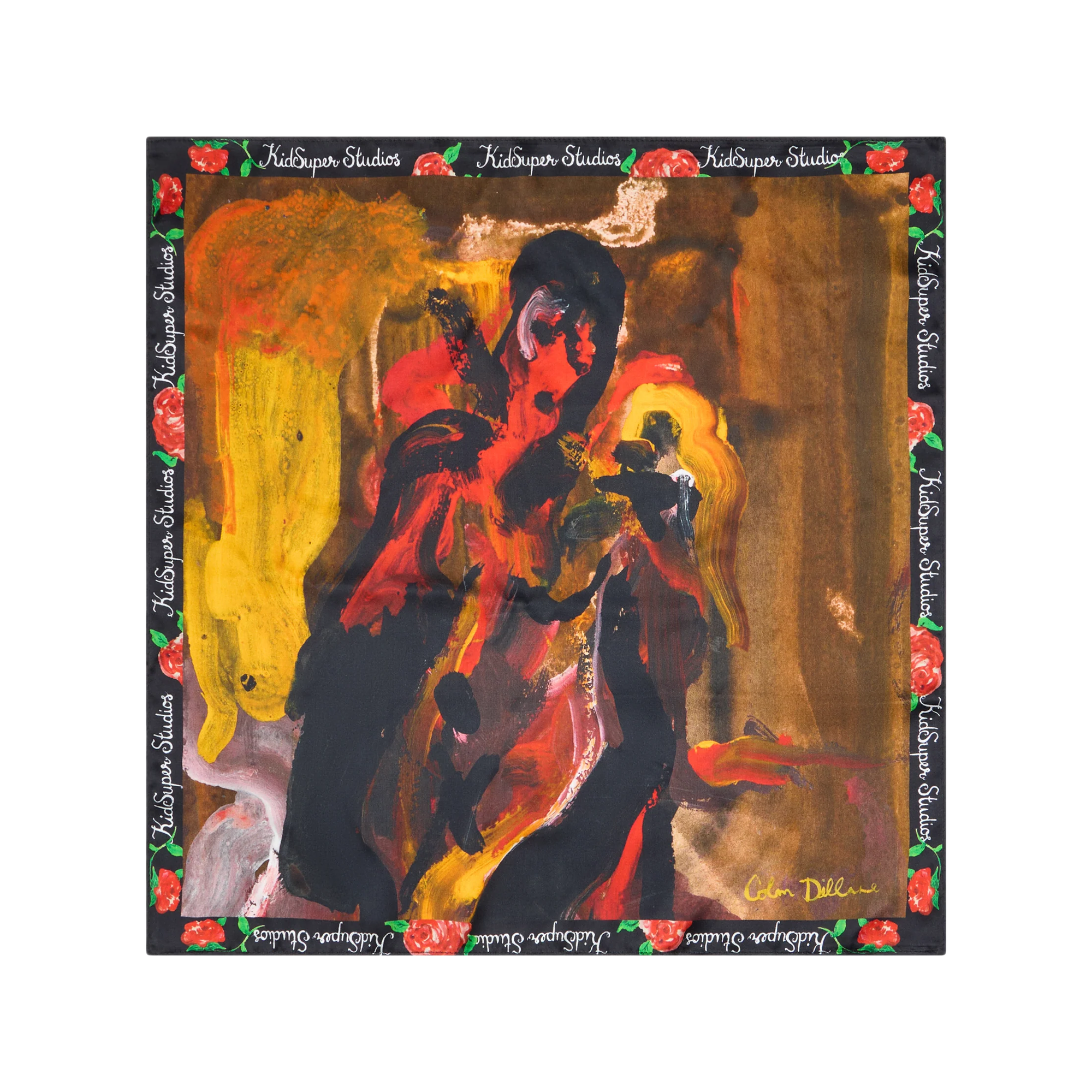 Kidsuper Women Figure Oil Painting Silk Scarf