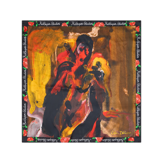 Kidsuper Women Figure Oil Painting Silk Scarf