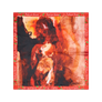 Kidsuper Women Figure Oil Painting Silk Scarf Red