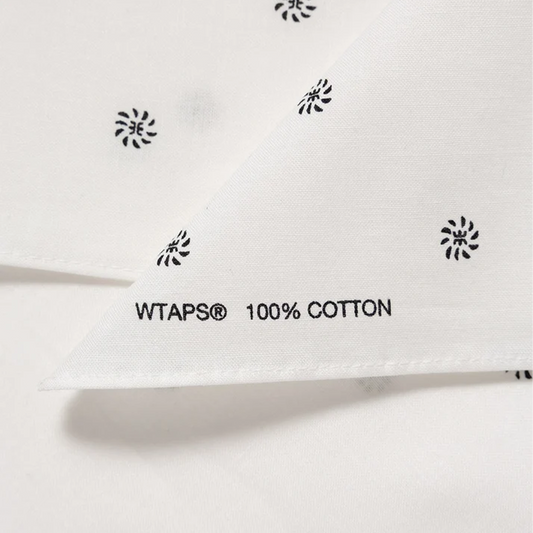 WTAPS Bandaria Bandana Cotton White BXDT-AC01