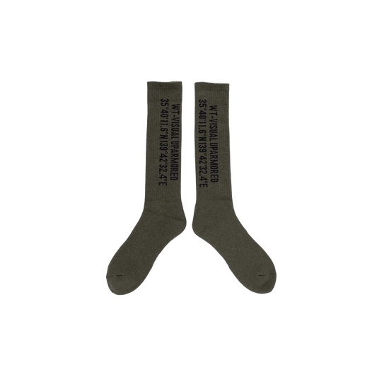 WTAPS Creeper 01 Socks Olive Drab WIDT-UWM01