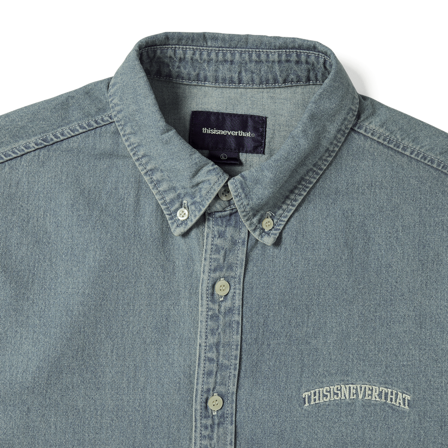 thisisneverthat Washed Denim Shirt Washed Blue