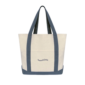 Museum Of Peace & Quiet Wordmark Boat Tote Blue