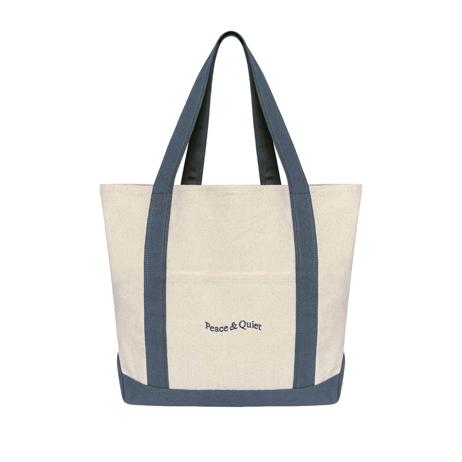 Museum Of Peace & Quiet Wordmark Boat Tote Blue