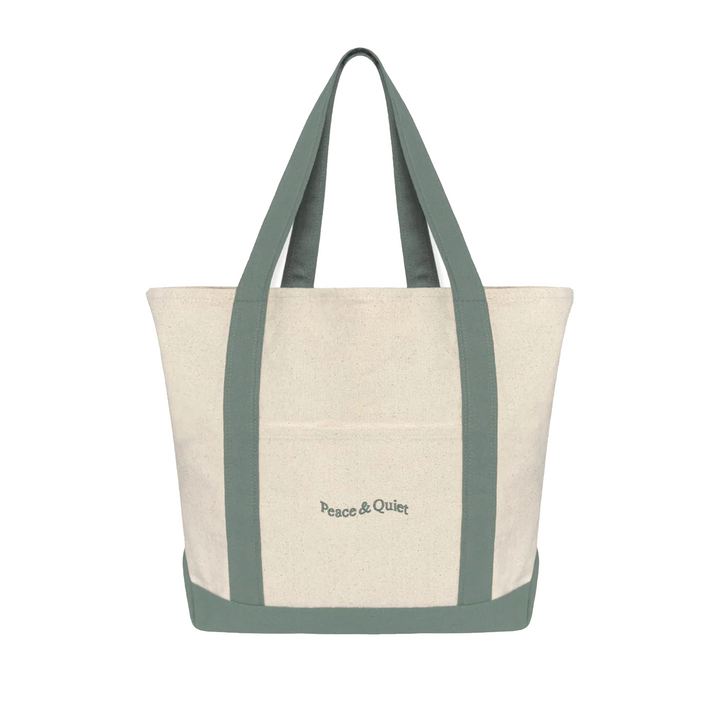 Museum Of Peace & Quiet Wordmark Boat Tote Sage