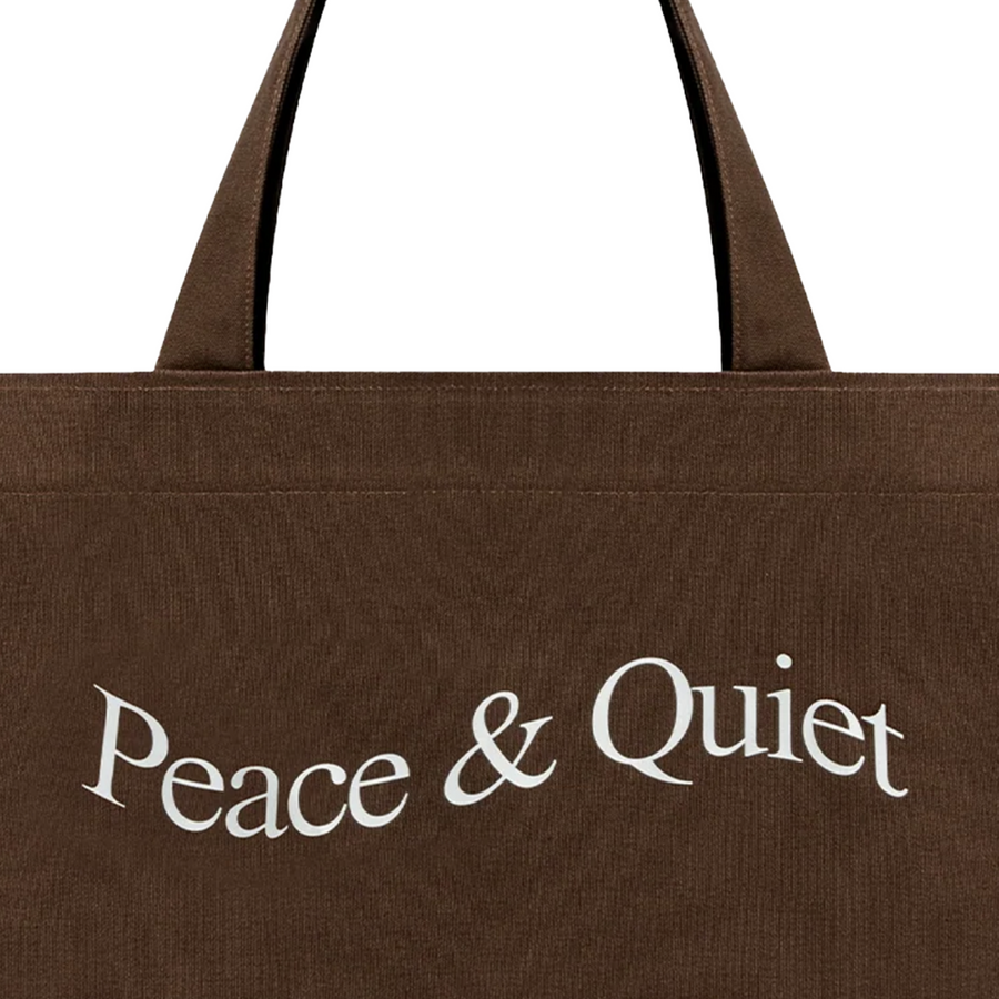 Museum Of Peace & Quiet Wordmark Tote Bag Brown