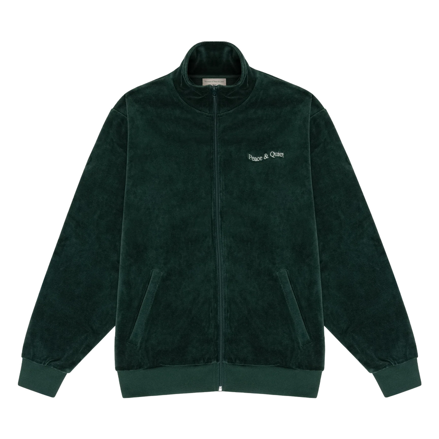 Museum Of Peace & Quiet Wordmark Velour Jacket Pine