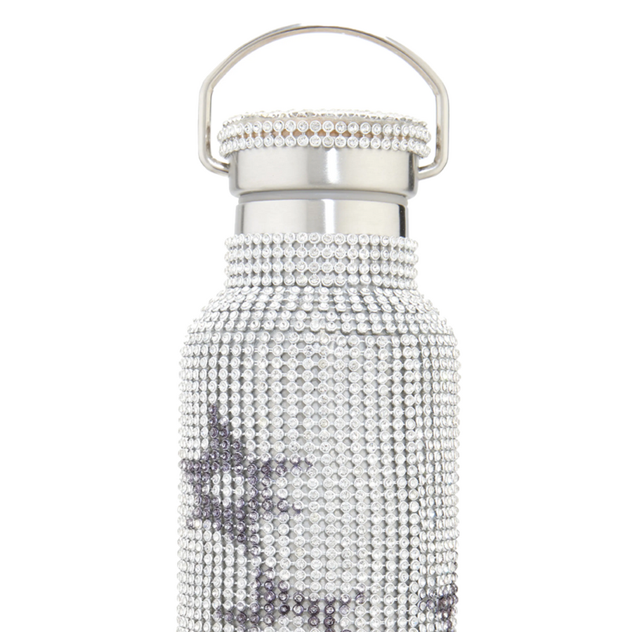 Collina Strada Rhinestone Water Bottle Charcoal Starburst