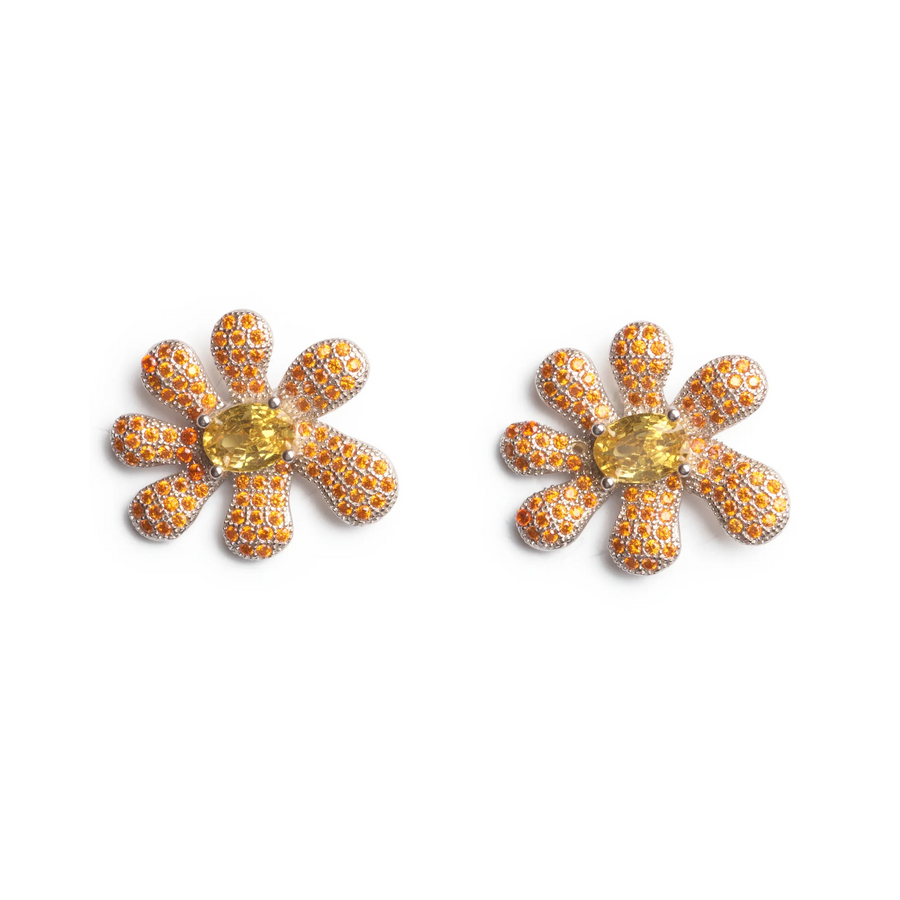 Collina Strada Squashed Blossom Earring Topaz Pave