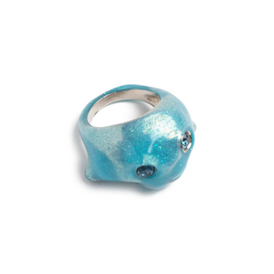 Collina Strada Dolphin Baby Ring Glitter Sky Blue