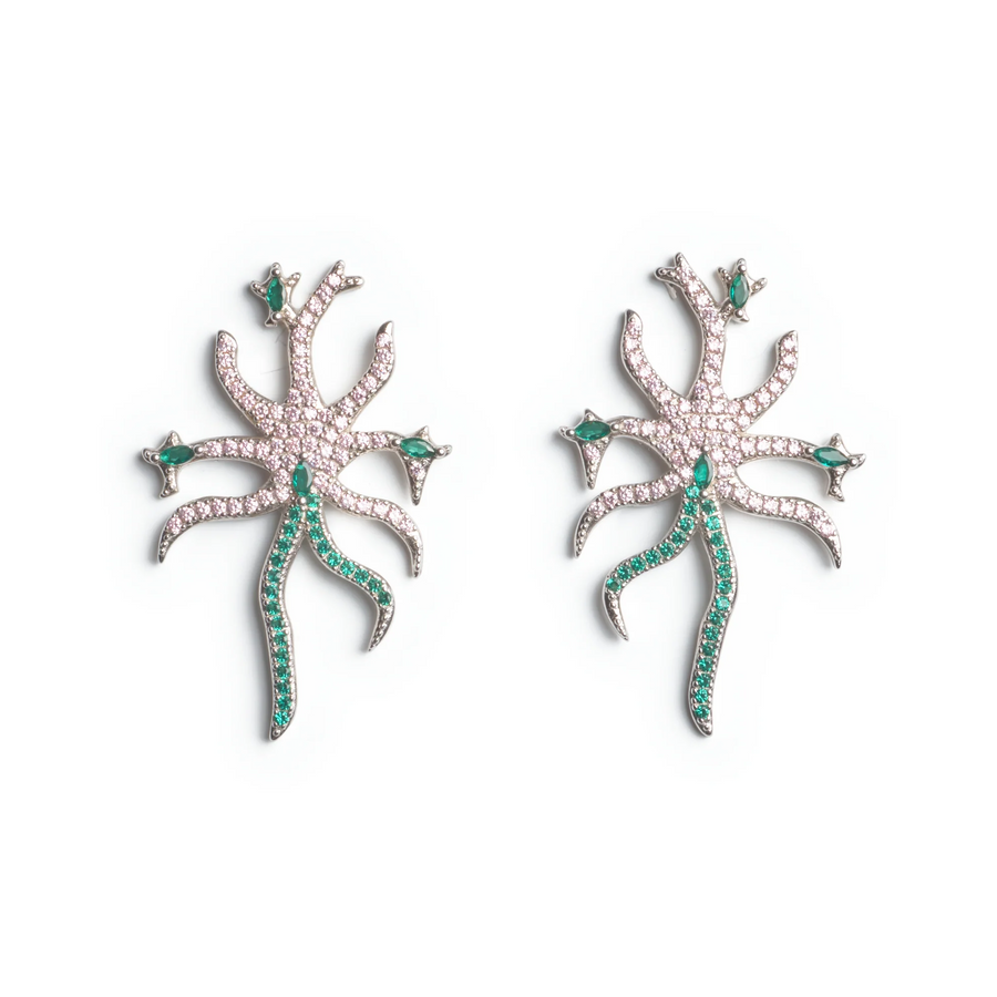 Collina Strada Etoile Earrings Soft Pink Emerald