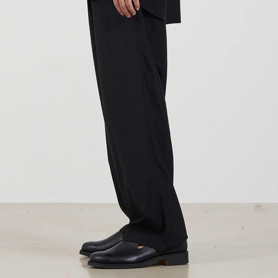 Yoke Rayon Cotton Easy Pants Black