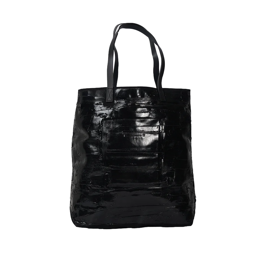 Yoke Rubber Hand Painted Tote Bag Black