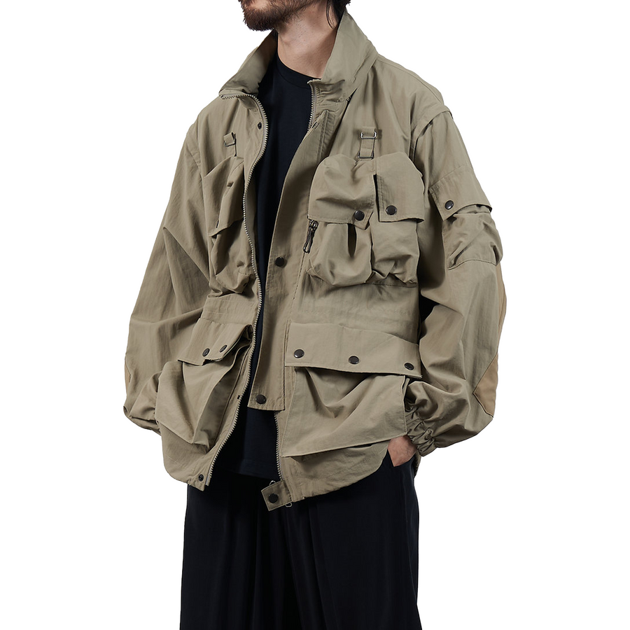 Yoke Multi Pockets Utility Blouson Khaki