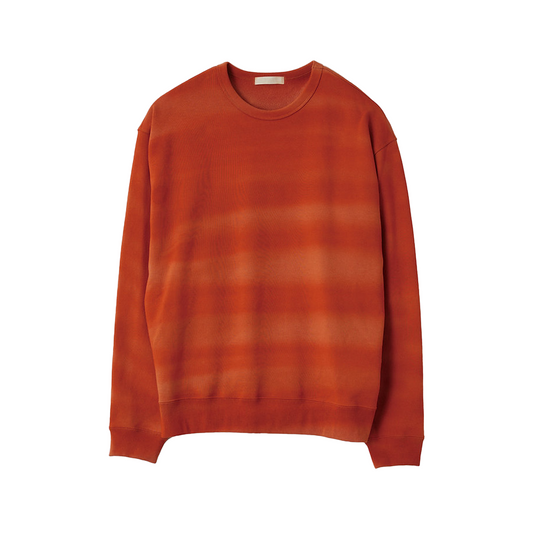 Yoke Spray Printed Sweat Shirt Tangerine