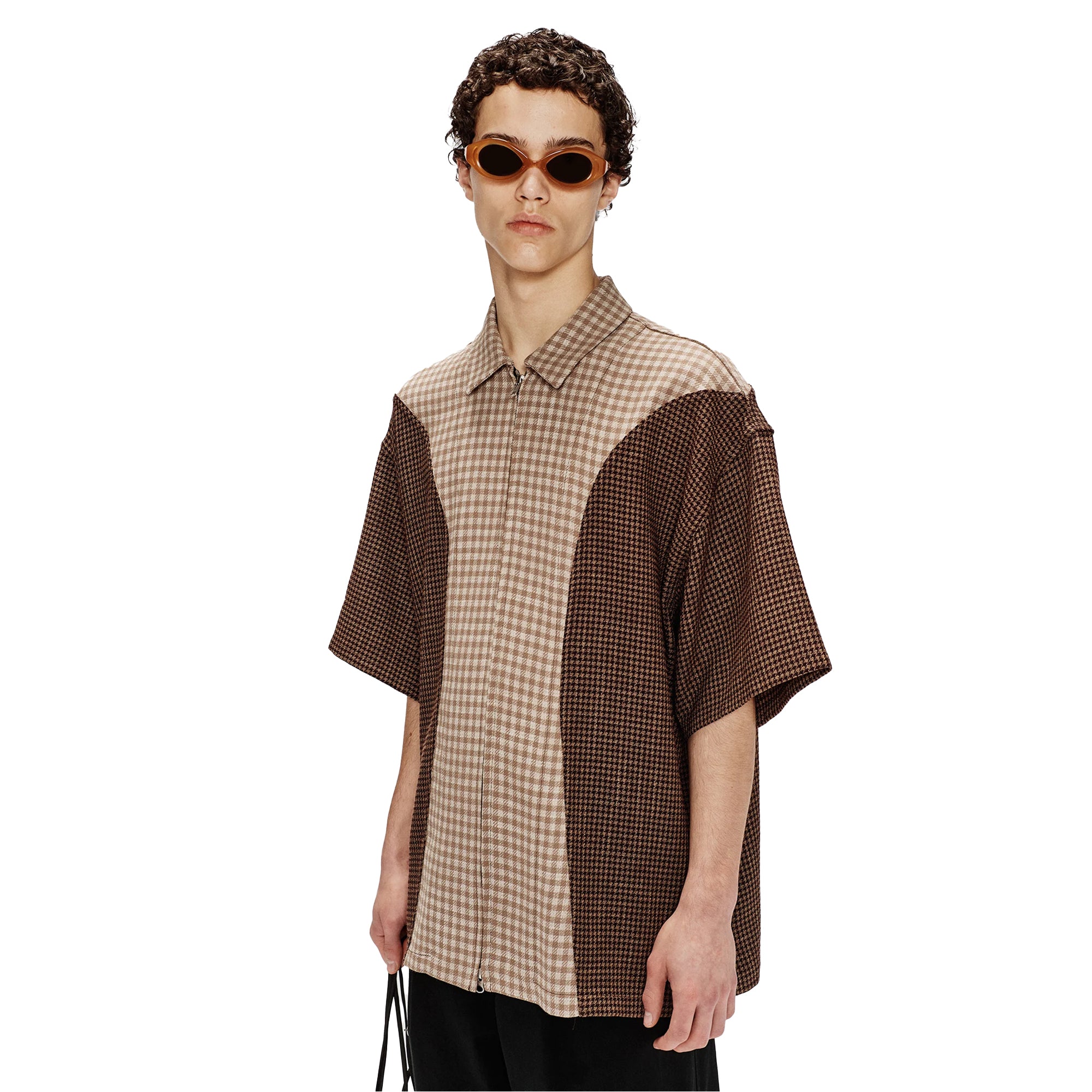 Song For The Mute Zip Up Gym Shirt Beige 251_MSH070_GNGMBGE