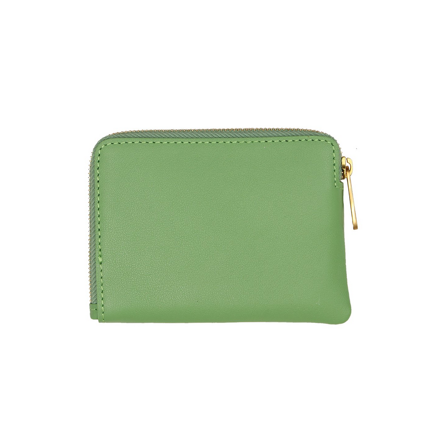 Mister Green Leather Zippered Wallet Green