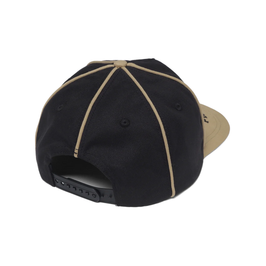 Metalwood Professional Piping Snapback Hat Black