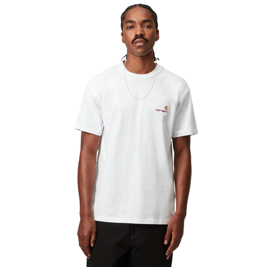 Carhartt WIP S/S American Script T-Shirt White