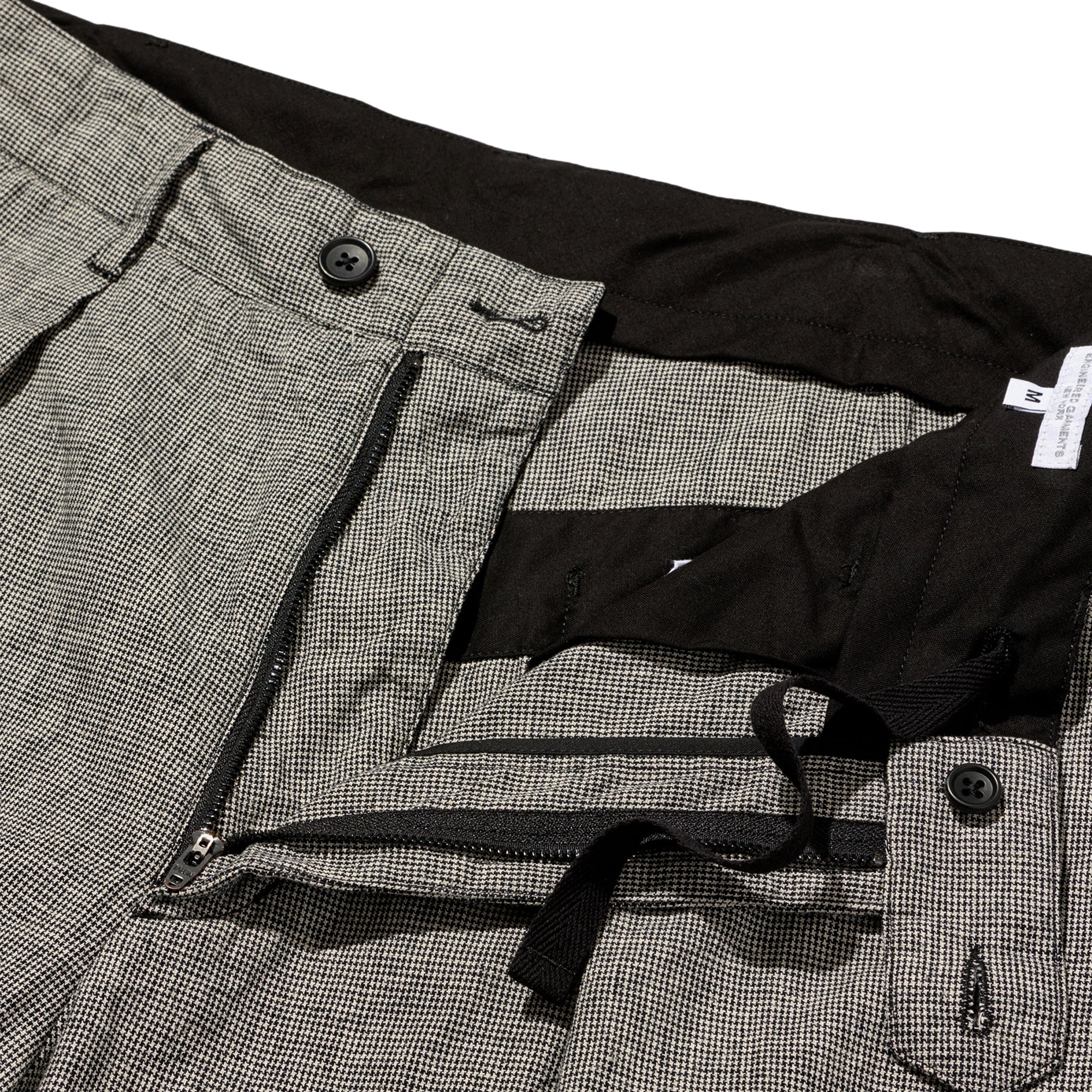 Engineered Garments Carlyle Pant Black/Grey CL Houndstooth