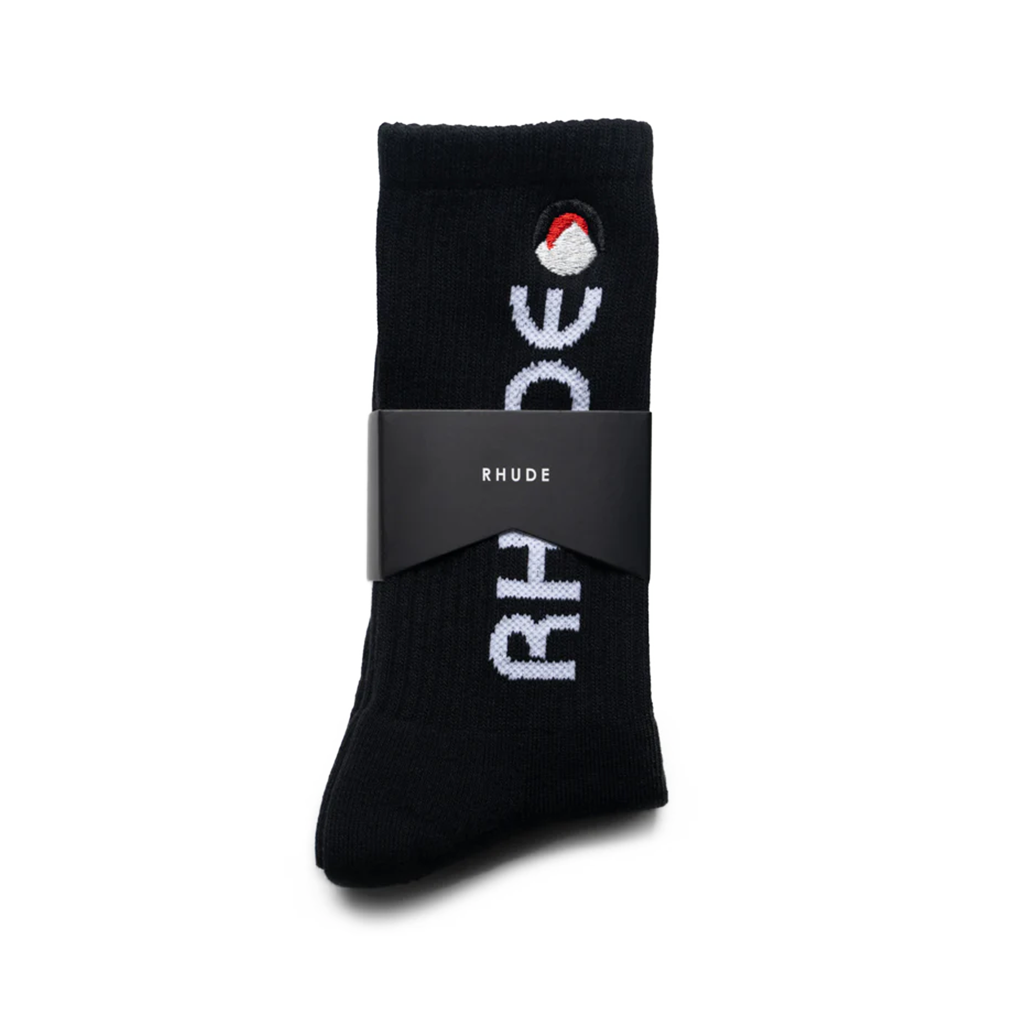 R H U D E Moonlight Footy Sock Black/White/Red