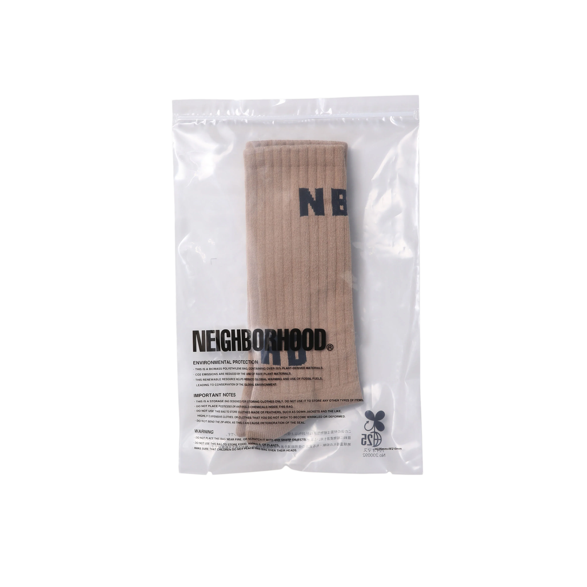 Neighborhood Scatter Logo Socks Khaki 252WINH-UWM02