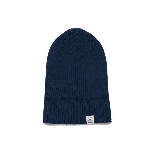 Human Made Cotton Rib Beanie Navy HM31GD107